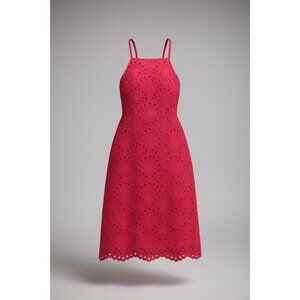 Andie Swim The Roatan Midi Dress Women Sz Small Rosette Cotton Eyelet Lace Lined